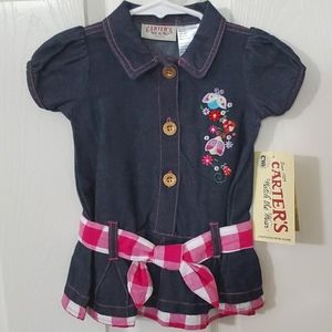 NWT Carter's 12 Months Denim Button Top